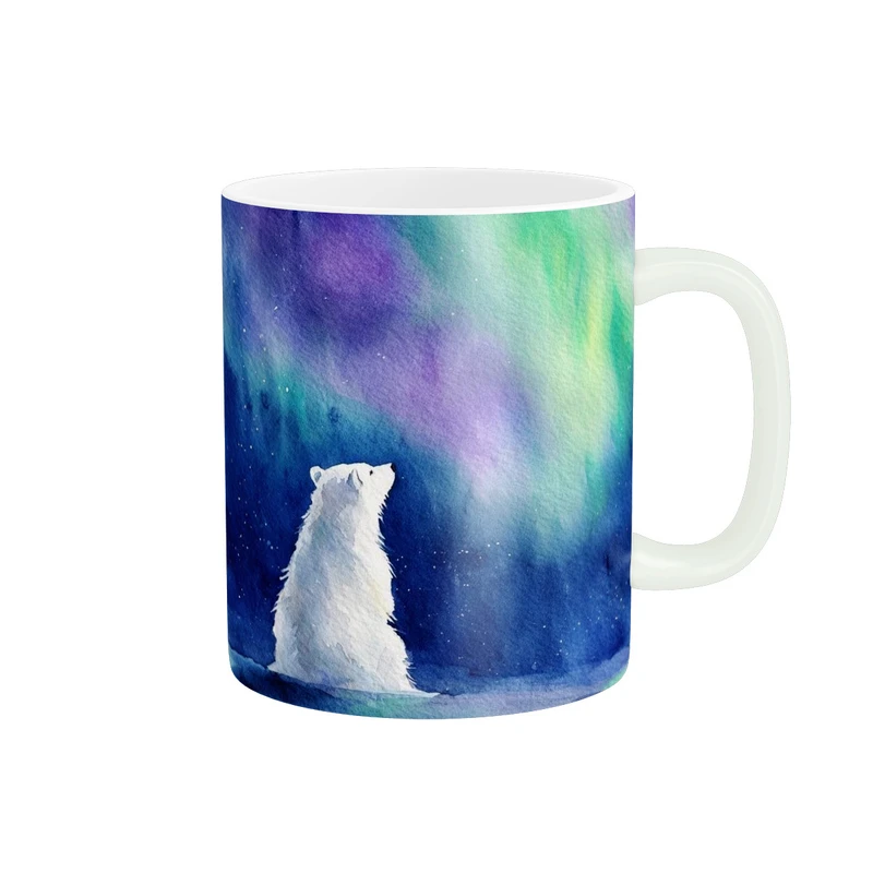 ماگ پاد آفرین مدل خرس قطبی و شفق کد 171