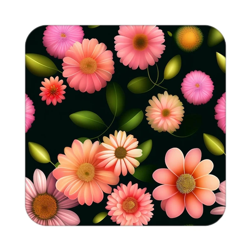 زیر لیوانی کاکتی طرح گل مدل mp19500