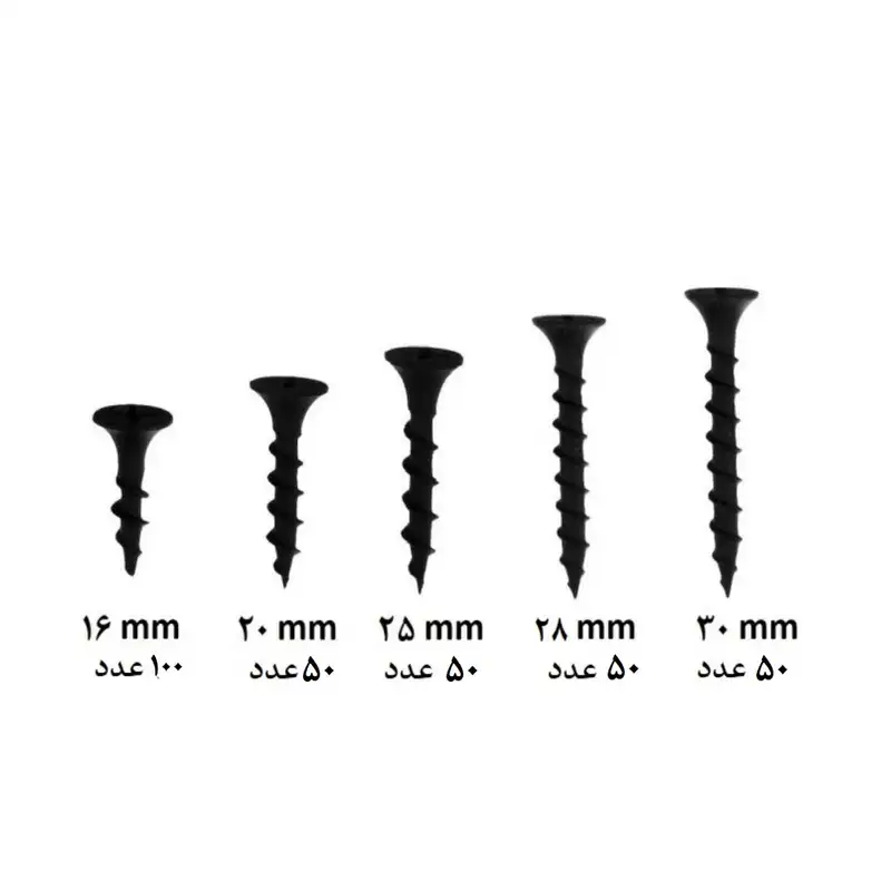 پیچ ام دی اف مدل MTSN-MDF-16-20-25-28-30 مجموعه 300 عددی