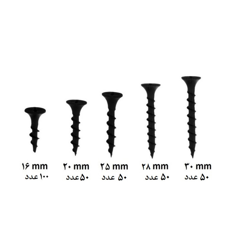 پیچ ام دی اف مدل MTSN-MDF-16-20-25-28-30 مجموعه 300 عددی