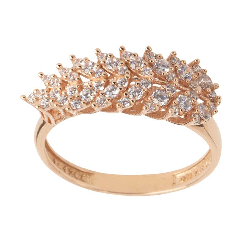 انگشتر طلا 18 عیار زنانه مایا ماهک مدل MR0360 طرح برگ زیتون انگشتر طلا 18 عیار زنانه مایا ماهک مدل MR0360 طرح برگ زیتون