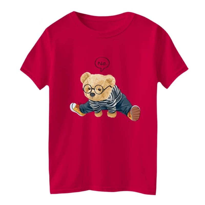 تی شرت آستین کوتاه بچگانه مدل تدی ورزشکار