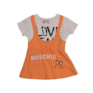 پیراهن دخترانه مدل بانی رنگ گلبهی