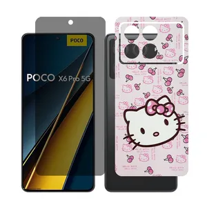 Glass Together model privacy Screen Protector Suitable for Xiaomi Poco X6 Pro Mobile Phone with Back cover sticker