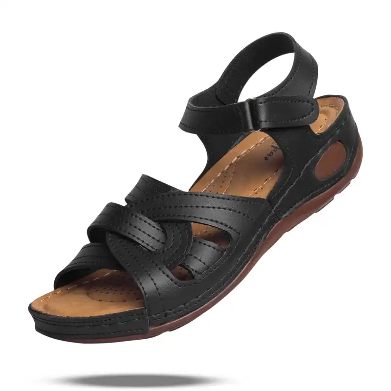 صندل زنانه مدل تیراژه کد 102 رنگ مشکی