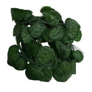گل مصنوعی مدل ریسه برگ خطی مدل شمعدانی بسته 12 عددی