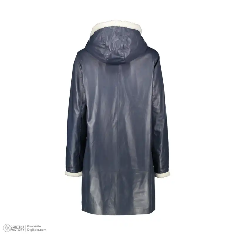 کت چرم زنانه چرم مشهد مدل b0481-030 رنگ سرمه ای