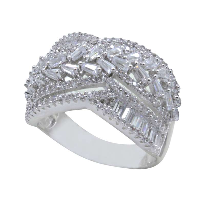 انگشتر نقره زنانه مدل باگت کد s21