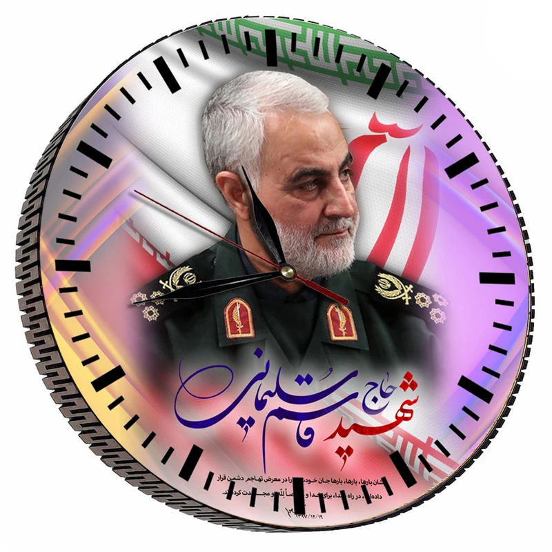 ساعت دیواری مدل حاج قاسم سلیمانی