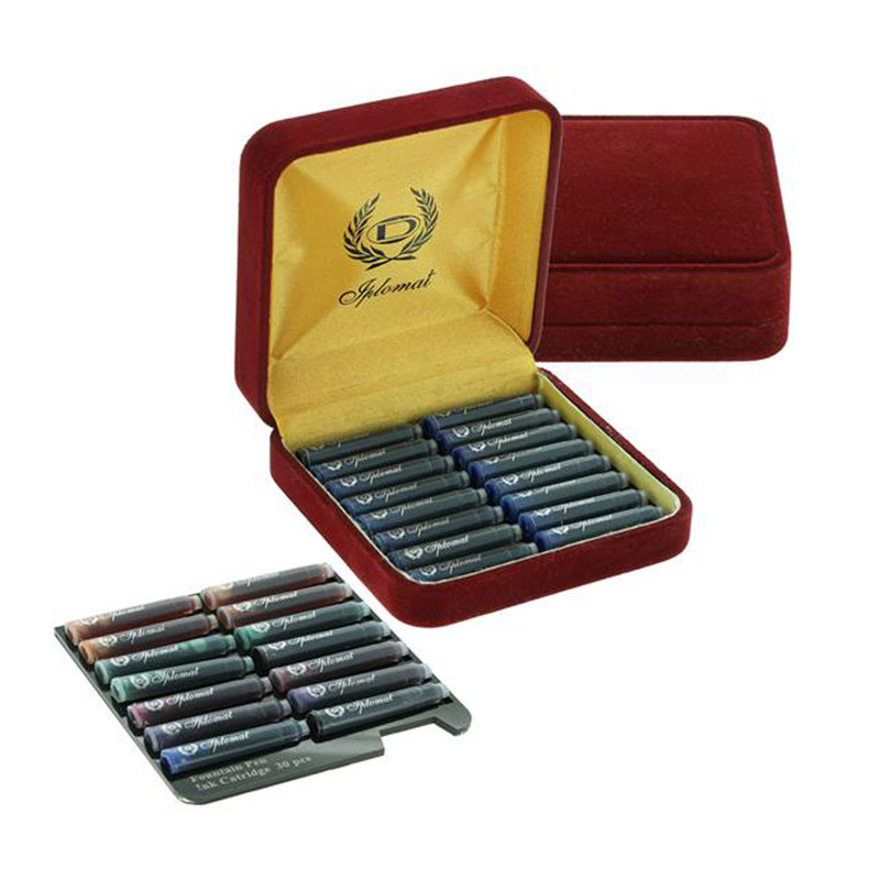 کارتریج جوهر خودنویس ایپلمات مدل IPLOMAT INK CARTRIDGE بسته 30 عددی