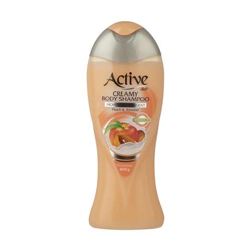 شامپو بدن کرمی اکتیو مدل Peach And Almond مقدار 400 گرم