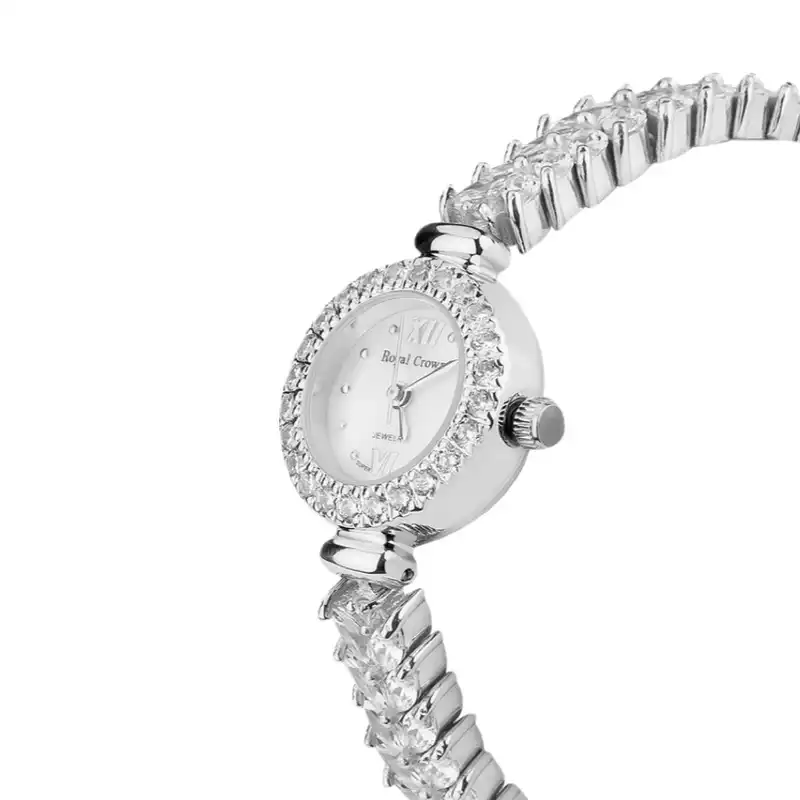 ساعت مچی عقربه ای نقره زنانه رویال کرون کد NG85266