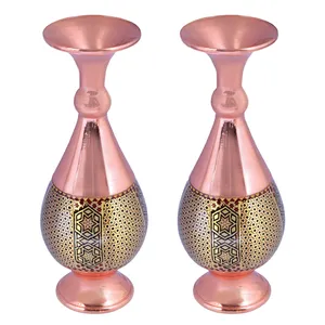 گلدان خاتم کاری مسی کد 03000 بسته دو عددی