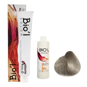 کیت رنگ مو بیول سری LIGHT PLATINUM شماره 11.1 حجم 100 میلی لیتر رنگ بلوند پلاتینه دودی روشن