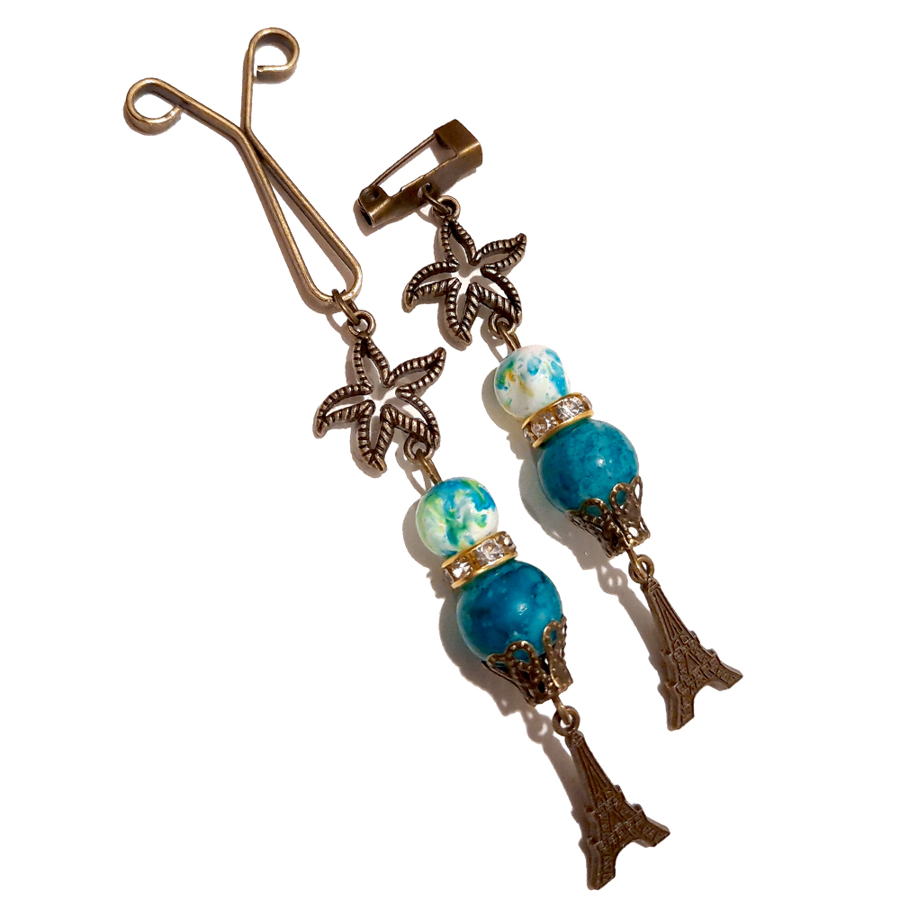 ست گیره روسری و سنجاق سینه زنانه مدل PM028