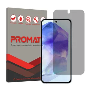 Promate Resistant model privacy screen protector suitable for Samsung Galaxy A55 mobile phone