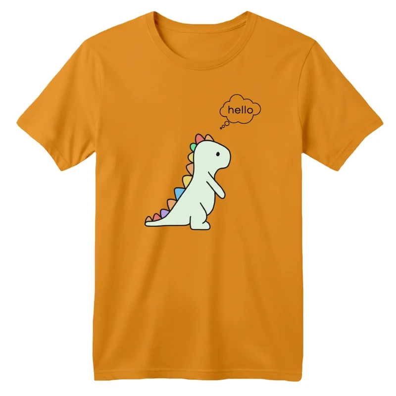 تی‌شرت آستین کوتاه لانگ بچگانه مدل سلام دایناسور