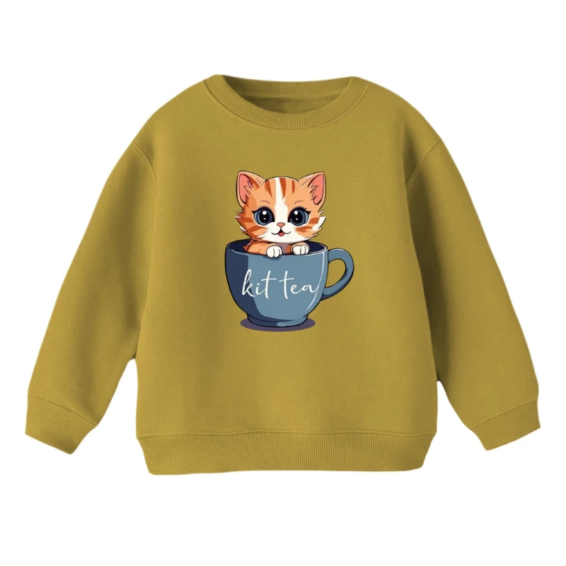 سویشرت بچگانه مدل گربه و فنجان 