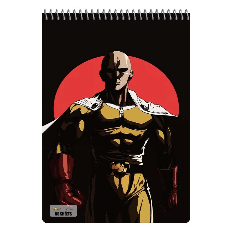 دفتر نقاشی 50 برگ سیمی کارنیکا طرح مرد یک مشتی One Punch Man کد 73121