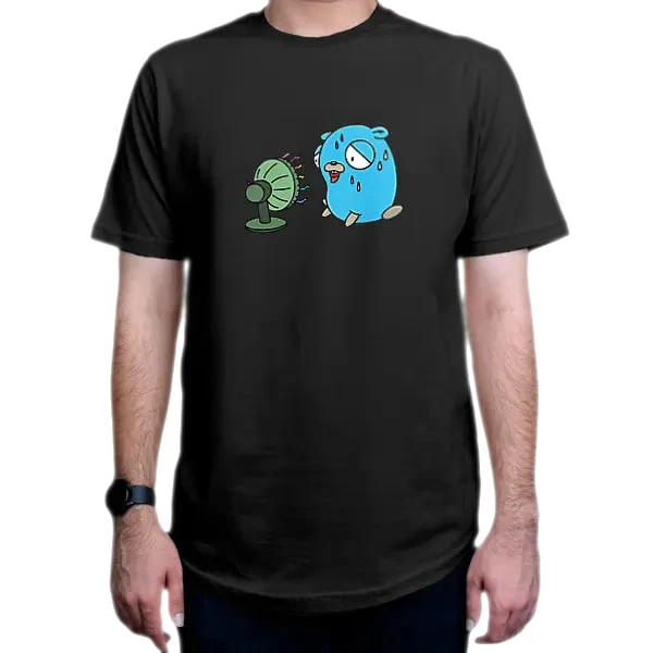 تی شرت آستین کوتاه مردانه مدل برنامه نویسی طرح Sweaty Gopher