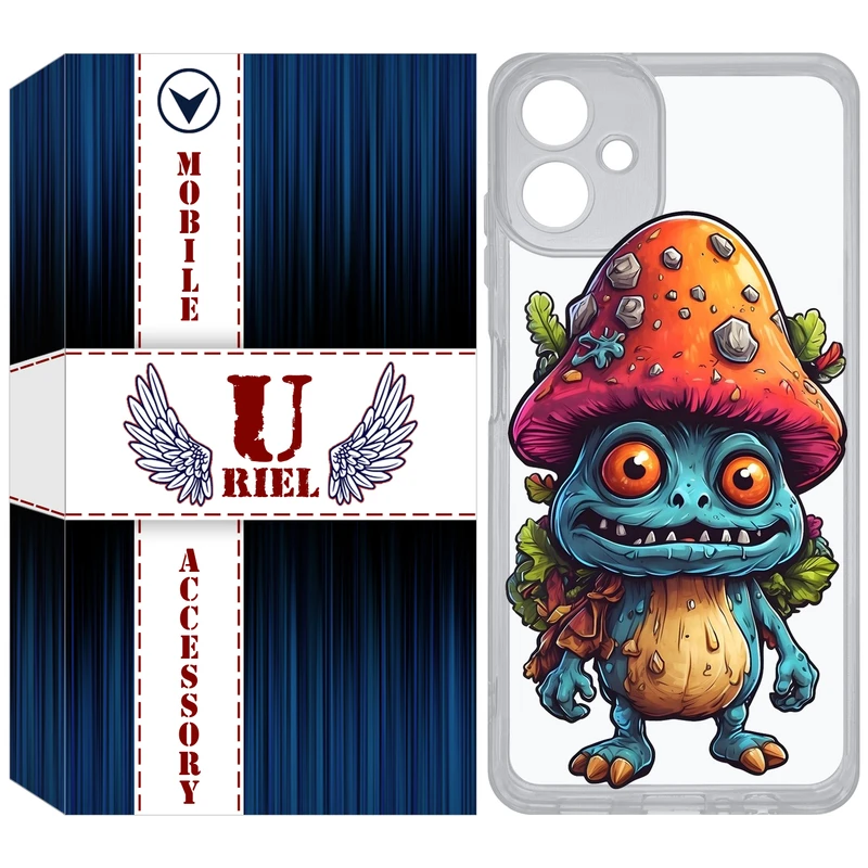 کاور یوریل مدل Clear کد 47 طرح قارچ مناسب برای گوشی موبایل سامسونگ Galaxy A06