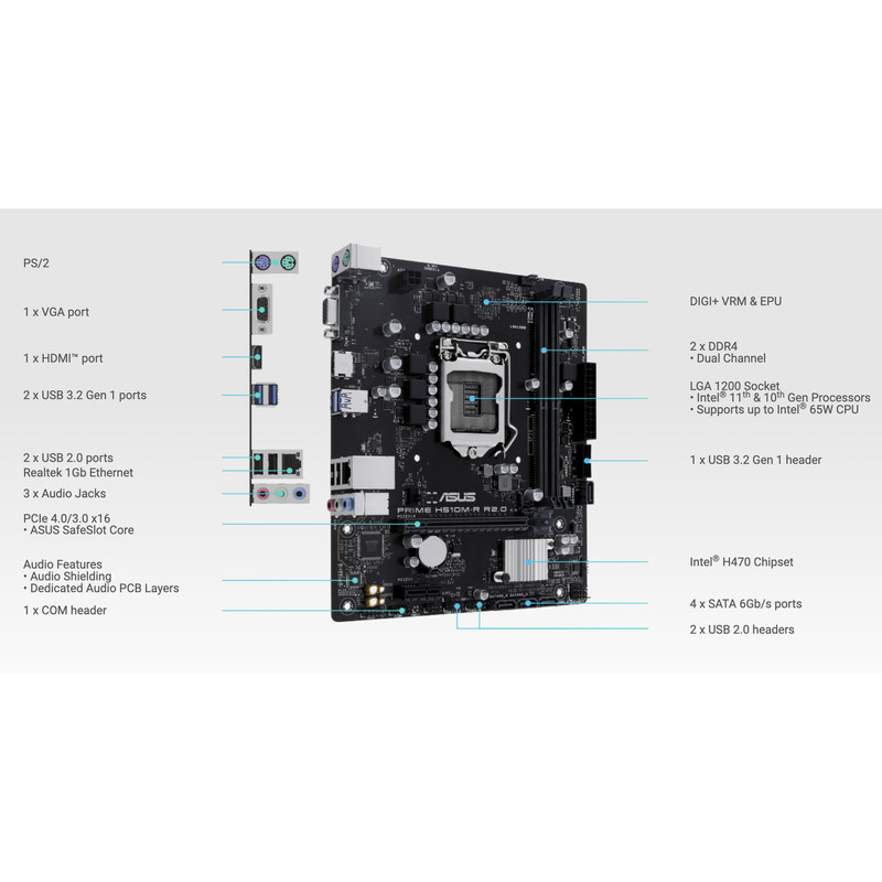 مادربرد ایسوس مدل PRIME H510M-R R2.0