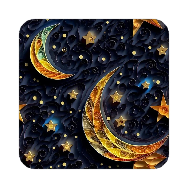 زیر لیوانی کاکتی طرح ماه و ستاره مدل mp53474