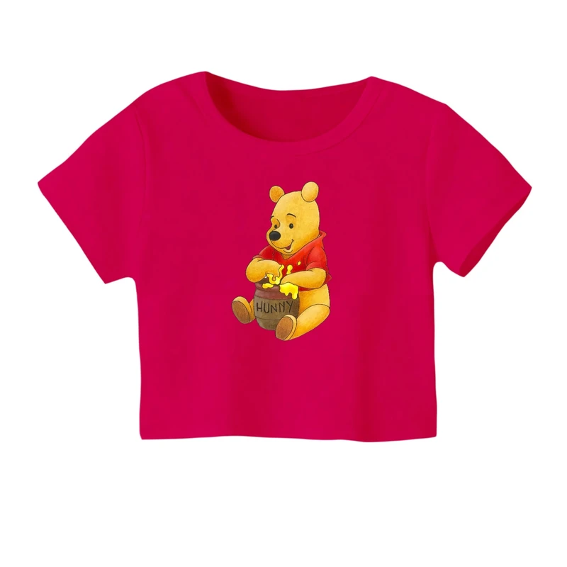 کراپ‌ تی‌شرت آستین کوتاه زنانه مدل پو کد 9