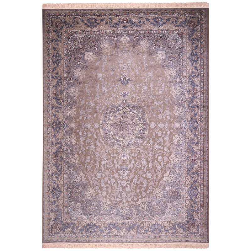 فرش ماشینی زمرد مشهد مدل 50001 زمینه بژ