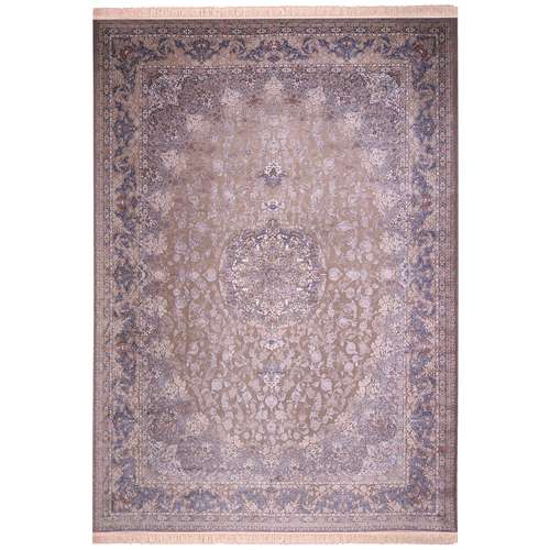 فرش ماشینی زمرد مشهد مدل 50001 زمینه بژ