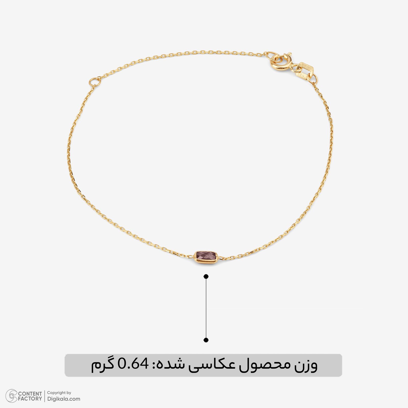 دستبند زنجیری طلا 18 عیار زنانه روبی آرت گالری مدل 299116 -  - 2