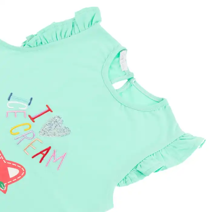 ست تاپ و شلوارک نوزادی فیورلا مدل 23031