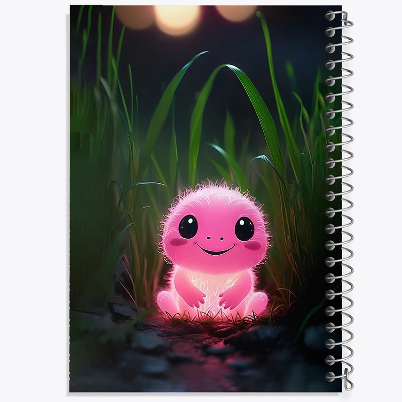 دفتر مشق 50 برگ خندالو طرح هیولای صورتی کیوت کد F6275