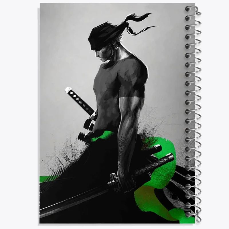 دفتر مشق 50 برگ خندالو مدل زورو انیمه وان پیس One Piece کد 17247