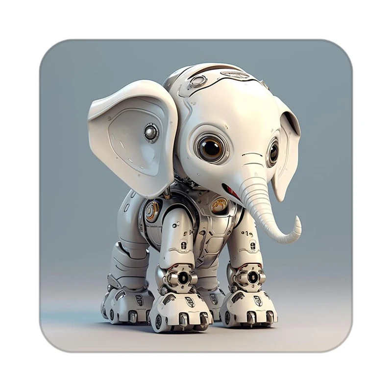 زیر لیوانی کاکتی طرح حیوانات کارتونی مدل mp27421