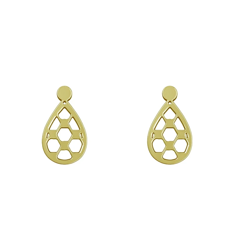 گوشواره میخی طلا 18 عیار زنانه نیکان گلد مدل NK 5689