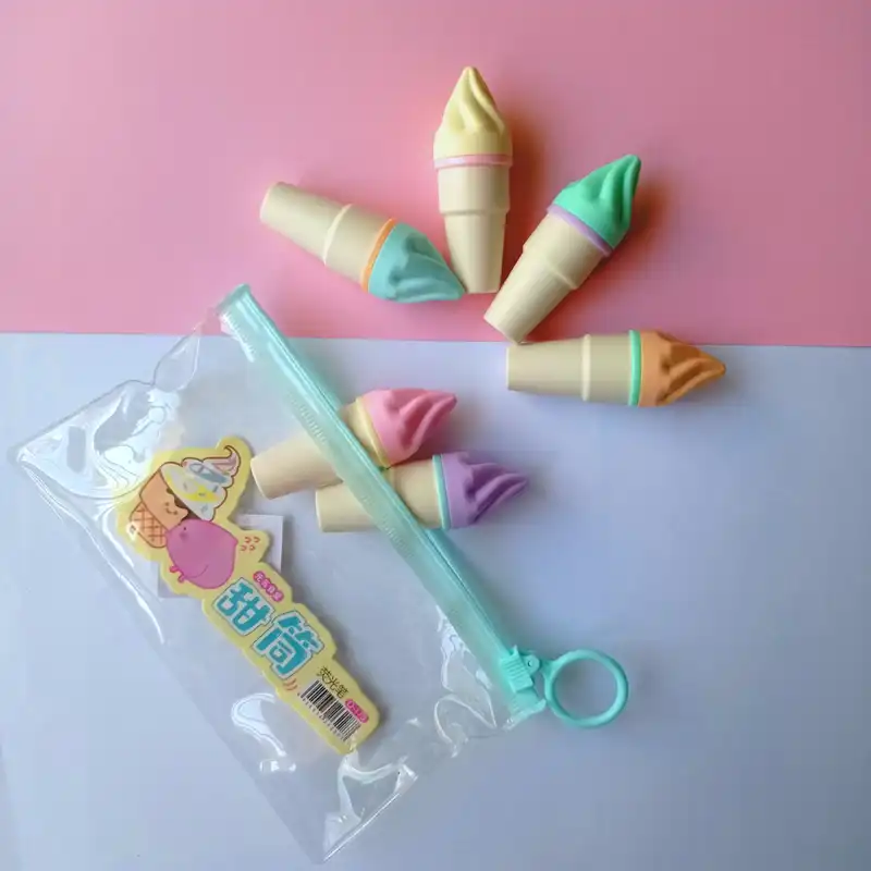 ماژیک طرح بستنی قیفی مجموعه 6 عددی