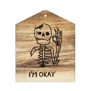 دیوار کوب چوبی مدل اسکلت Im Okay
