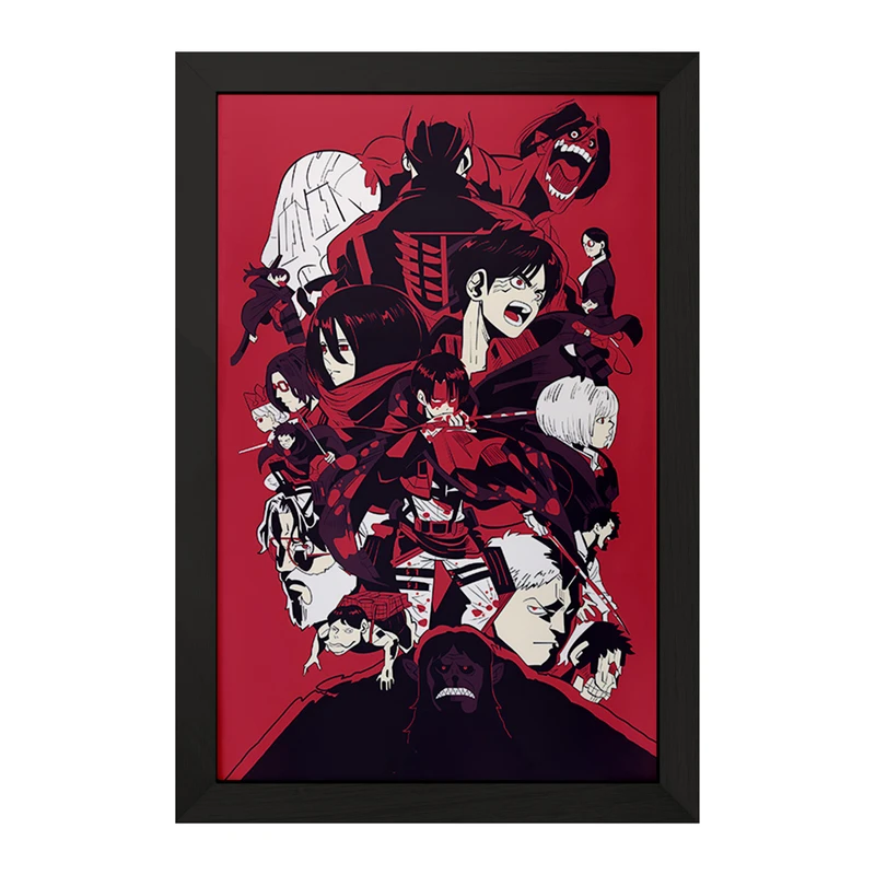 تابلو خندالو مدل انیمه اتک آن تایتان کد F4735