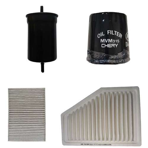  فیلتر روغن خودرو چری مدل 315 مناسب برای MVM315 به همراه فیلتر بنزین وفیلتر هوا و فیلتر کابین