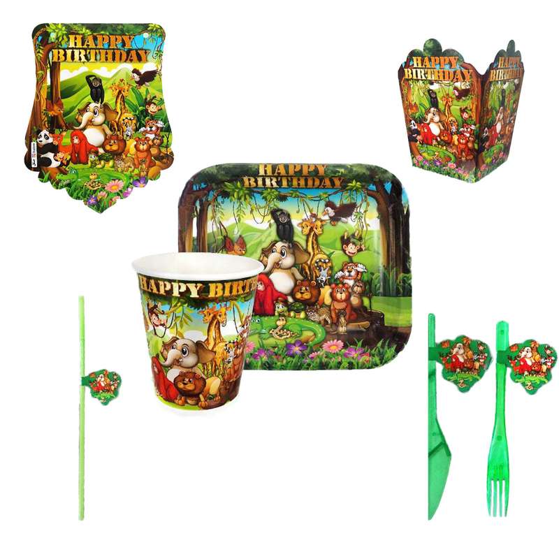 مجموعه 73 عددی تم تولد طرح جنگل حیوانات