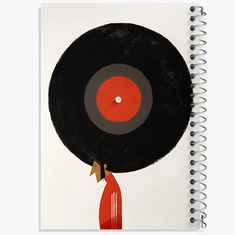 دفتر شطرنجی 50 برگ خندالو طرح موسیقی کد F7446