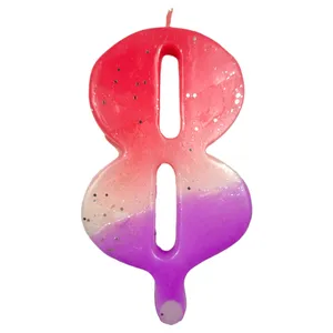 شمع تولد طرح عدد 8
