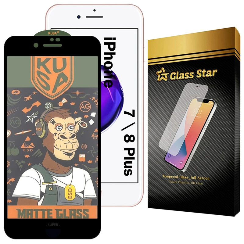 محافظ صفحه نمایش گلس استار مدل GKUSAG مناسب برای گوشی موبایل اپل iPhone 8 Plus / iPhone 7 Plus