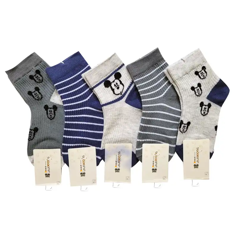جوراب پسرانه مدل میکی موس - کد 05022 - بسته 5 عددی