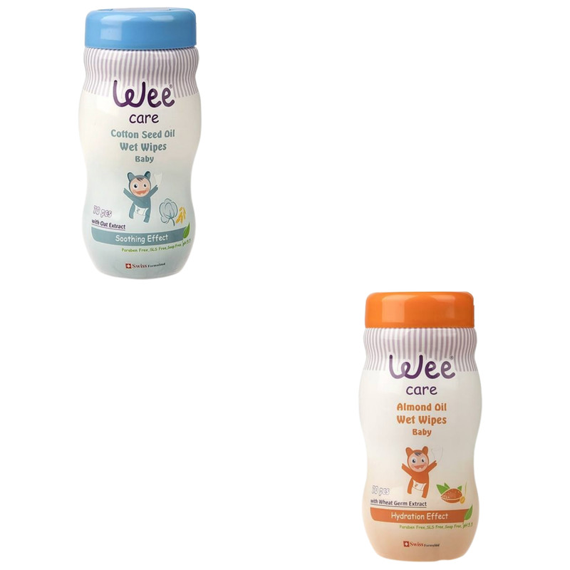 دستمال مرطوب وی کر مدل coffon seed almond مجموعه 2 عددی