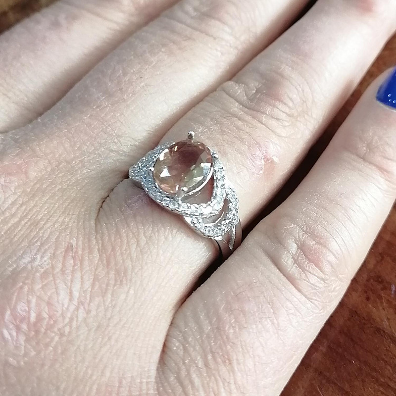 انگشتر نقره زنانه مدل الکساندریت کد GX7012