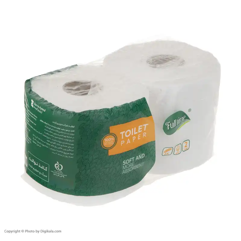 دستمال توالت فول تایم مدل رولی بسته دو عددی