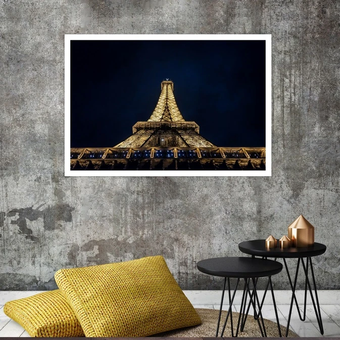 تابلو بکلیت طرح منظره برج ایفل مدل قاب شاسی W-s8140