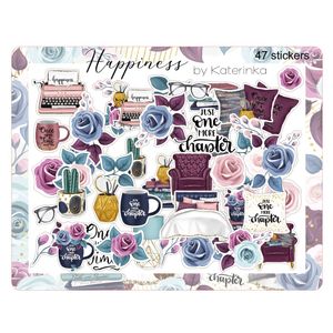 برچسب کاترینکا طرح برش خورده بولت ژورنال و اسکرپ بوک مدل Happiness بسته 47 عددی